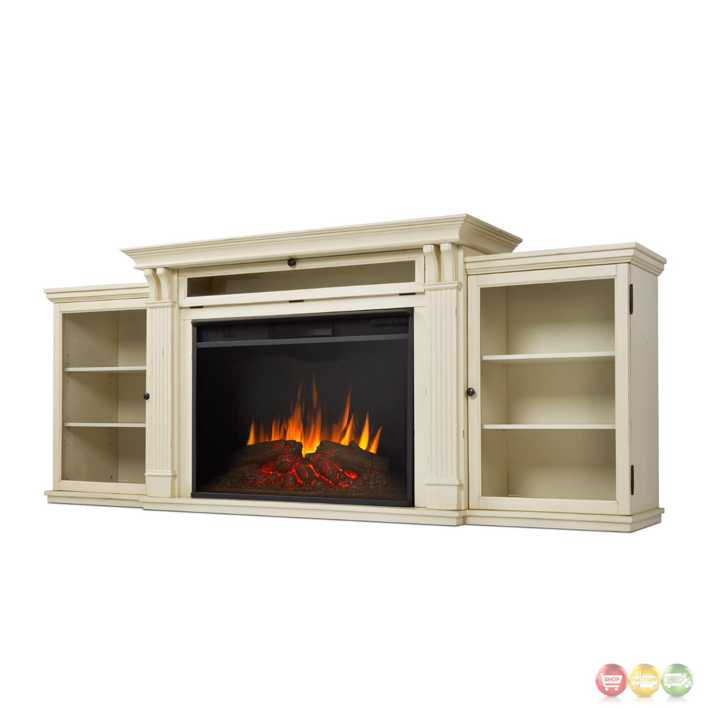 Distressed Electric Fireplace
 Tracey Grand Entertainment Center Electric Fireplace In