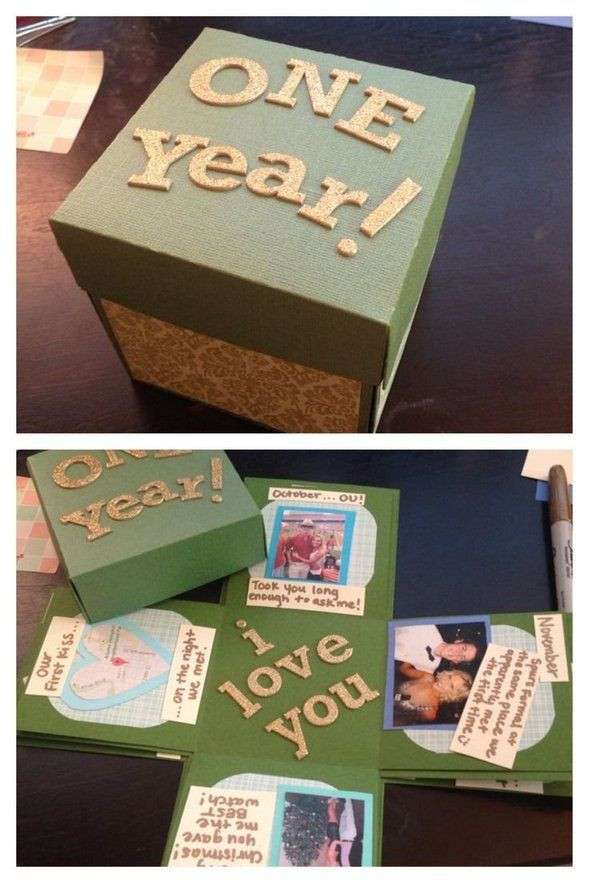 DIY 1 Year Anniversary Gifts For Him
 First Year Wedding Anniversary Gift Ideas For Him