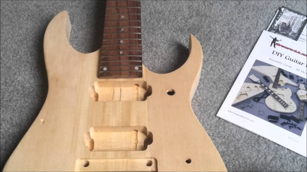 DIY 7 String Guitar Kit
 DIY 7 String guitar kit unboxing review Ibanez Style from