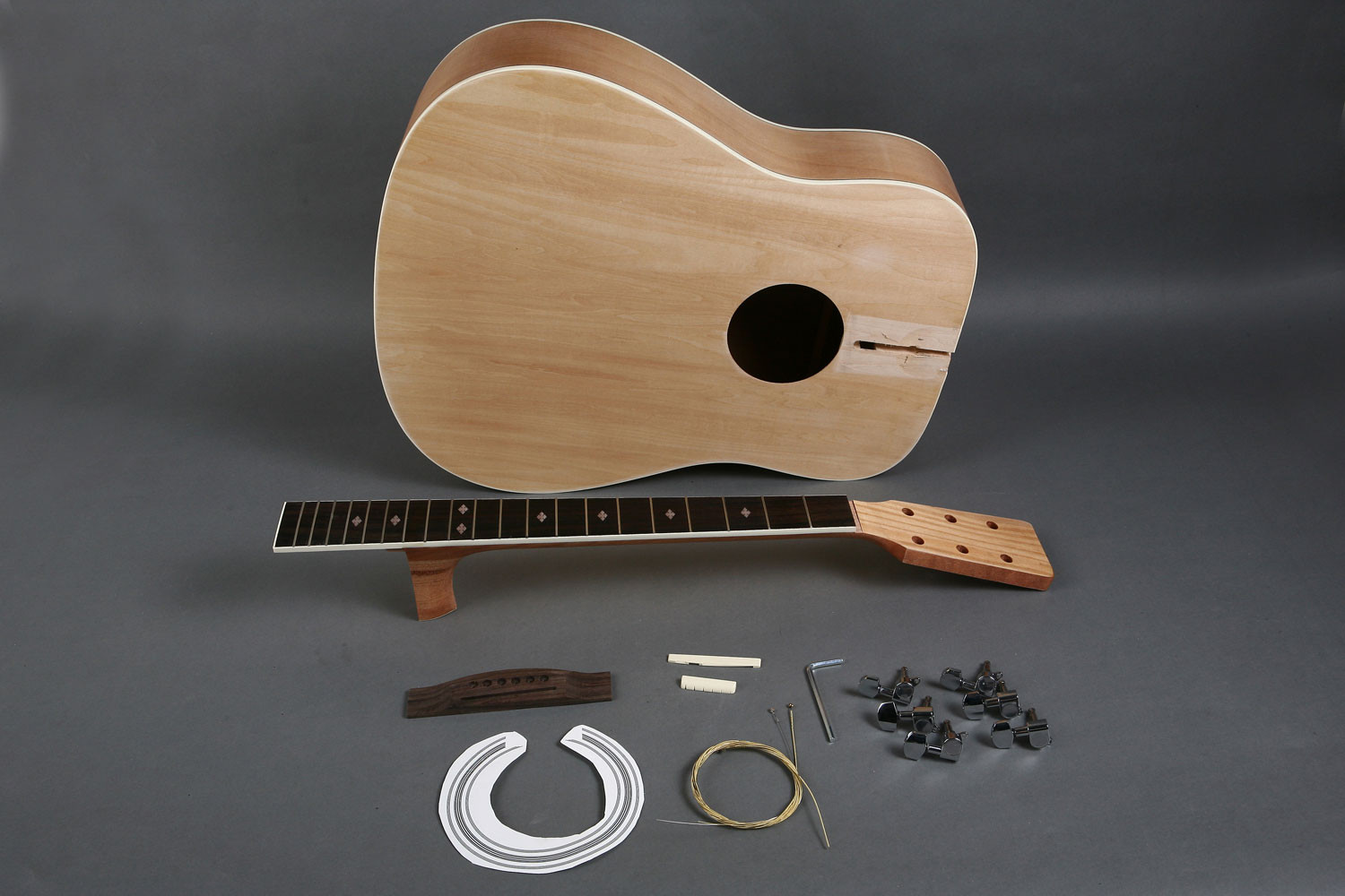 DIY Acoustic Guitar Kit
 Unfinished 41’ Dreadnought Acoustic Guitar DIY Kit GK