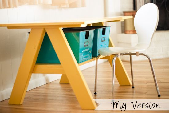 DIY Activity Table For Toddlers
 Strawberry Chic Pottery Barn Kids Table DIY