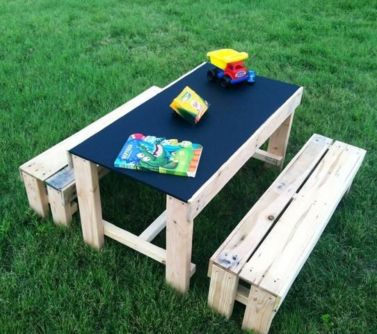 DIY Activity Table For Toddlers
 This kid s activity table with a chalkboard table top is