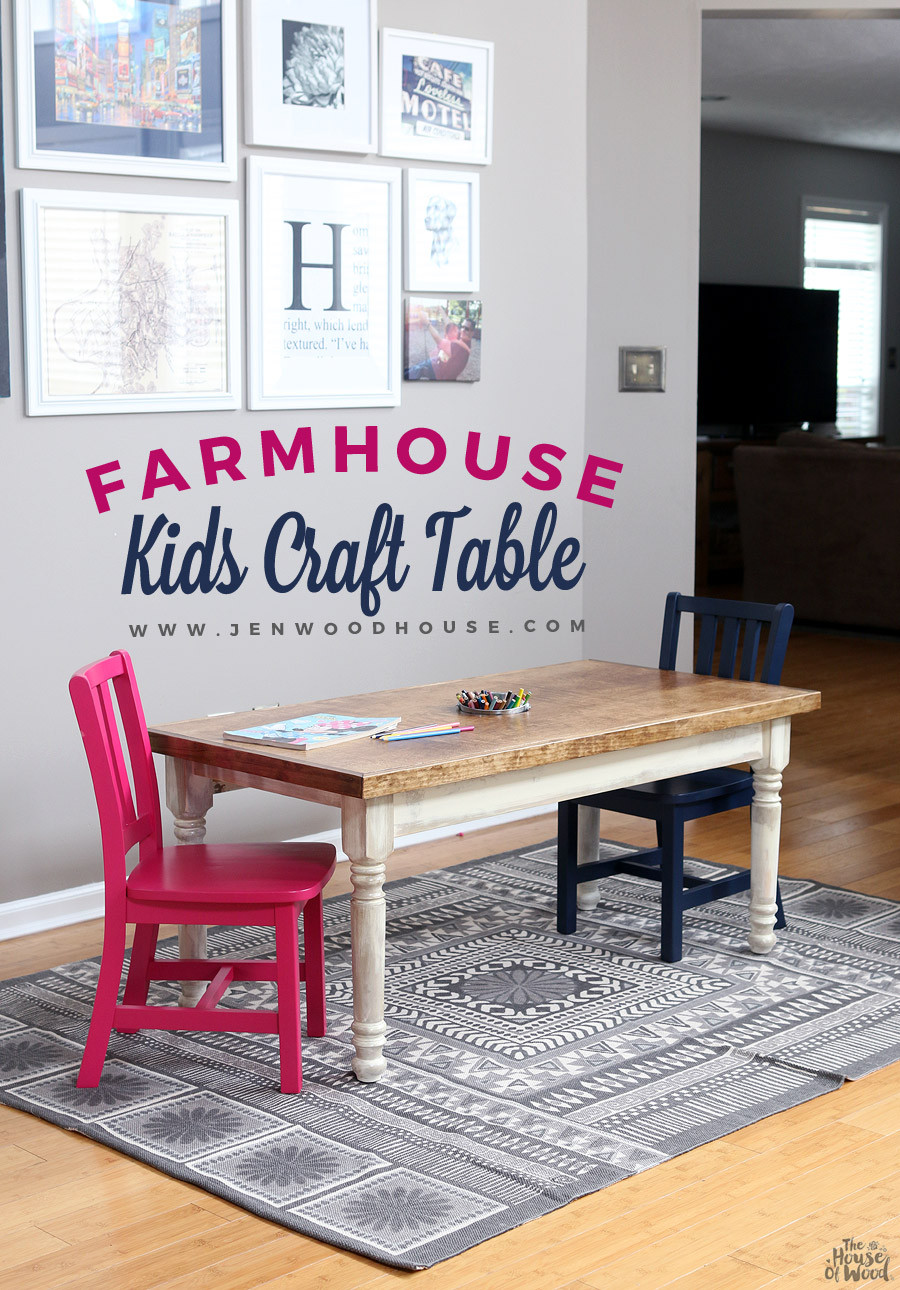 DIY Activity Table For Toddlers
 Kids Farmhouse Table