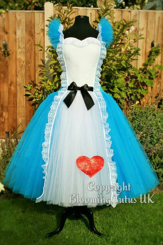 DIY Alice In Wonderland Costume Adults
 ADULT Alice Handmade Tutu Dress Birthday Party Prop