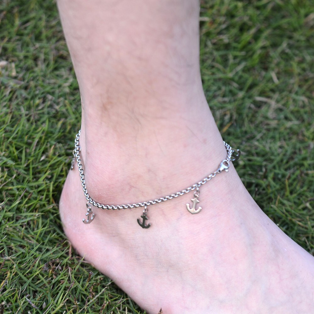 Diy Ankle Bracelet
 DIY 316L Stainless Steel Anklet Chain with Small Anchor