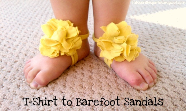 DIY Baby Barefoot Sandals
 25 Adorable & Easy to Make Baby Accessories