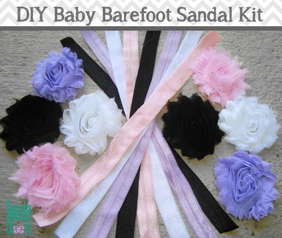 DIY Baby Barefoot Sandals
 Items similar to DIY Baby Barefoot Sandal Kit Make your