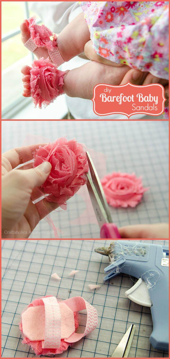 DIY Baby Barefoot Sandals
 55 DIY Baby Shoes with Free Patterns and Tutorials DIY