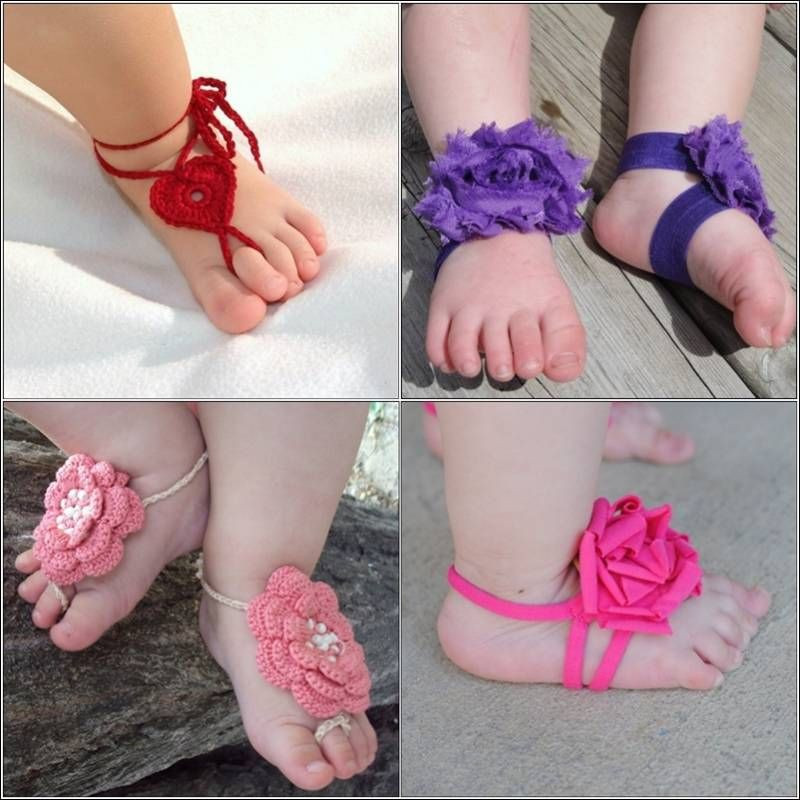 DIY Baby Barefoot Sandals
 Baby girl clothes diy