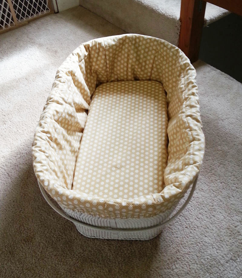 DIY Baby Bassinet
 New bedding for a vintage bassinet – Easy Craft and Sew