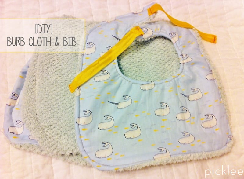 DIY Baby Bib
 DIY Baby Bib & Burp Cloth [tutorial] Picklee