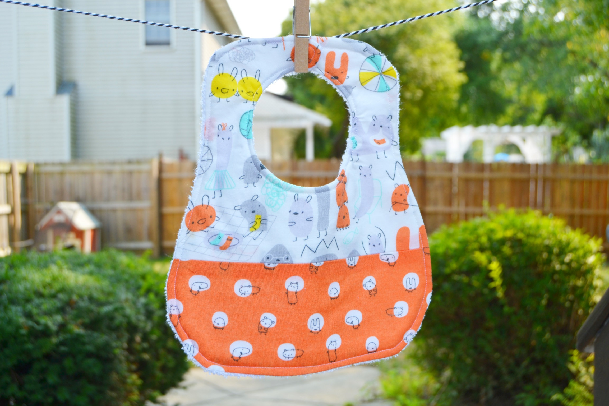 DIY Baby Bib
 Two Thirds Baby Bib [A DIY Baby Bib that s Cute but Easy