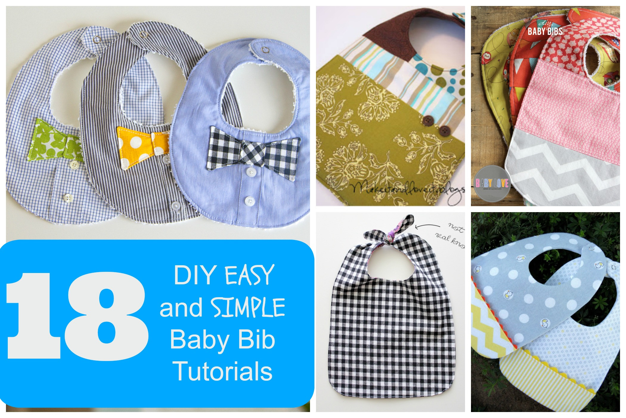 DIY Baby Bib
 18 Simple Baby Bib Tutorials