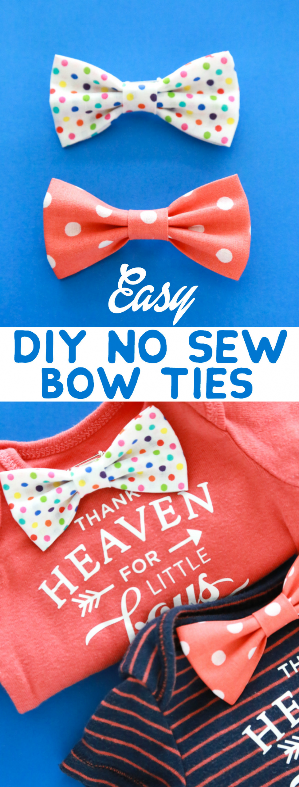 DIY Baby Bow Ties
 Easy DIY No Sew Bow Ties