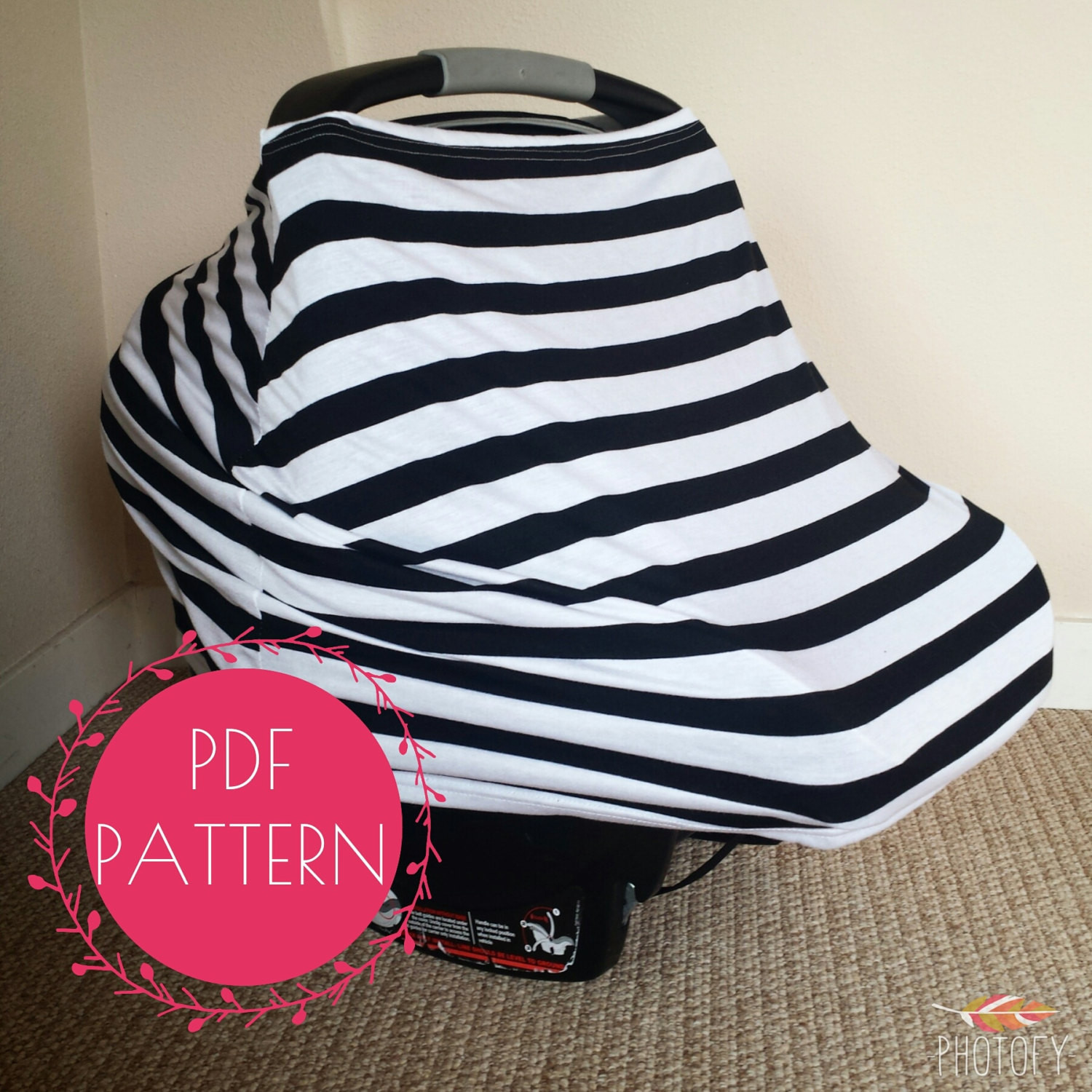 DIY Baby Car Seat Cover
 Car Seat Cover Nursing Cover Sewing Pattern DIY Stretchy Baby