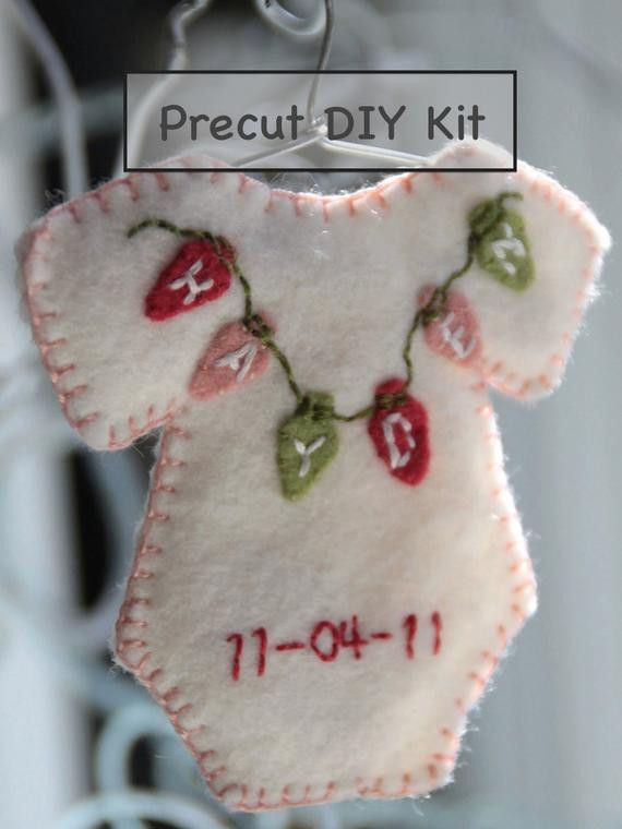 DIY Baby Christmas Ornaments
 Personalized baby Christmas ornament DIY kit by Edge Clarity