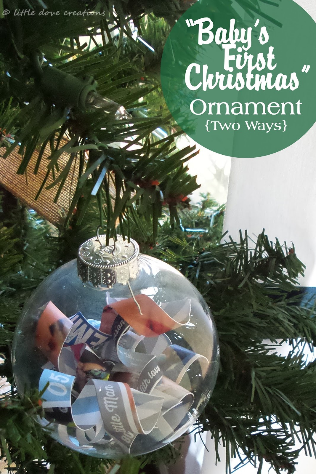 DIY Baby Christmas Ornaments
 diy "baby s first Christmas" ornaments Little Dove Blog