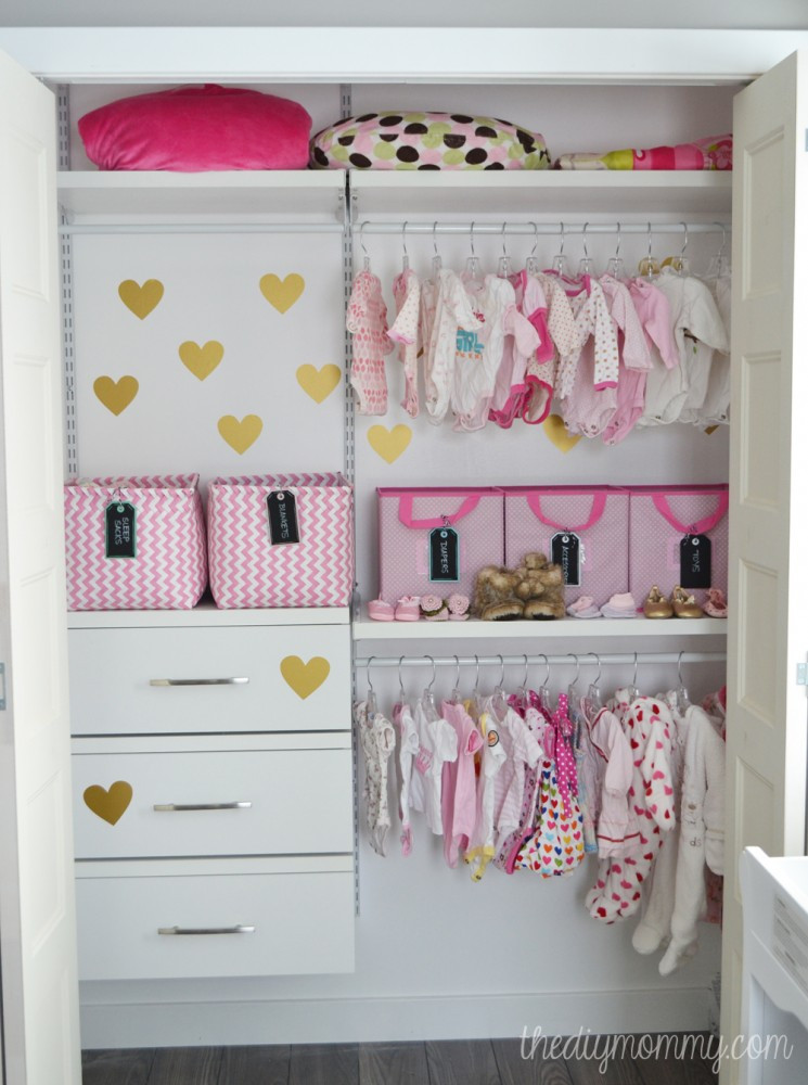 DIY Baby Clothes Organizer
 An Organized Baby Closet with ClosetMaid ShelfTrack Elite