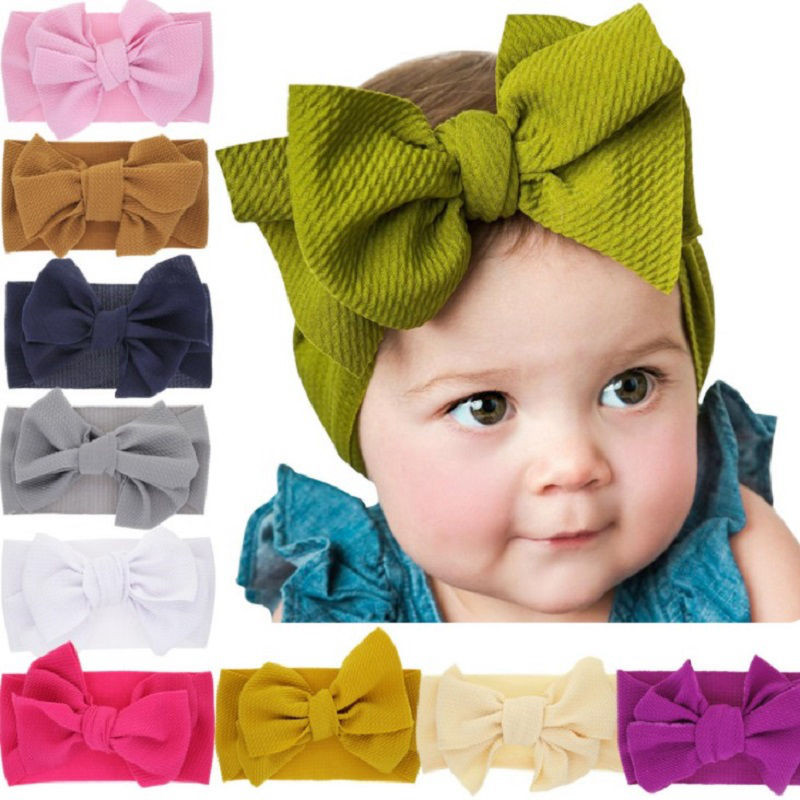 DIY Baby Head Wraps
 Big Bow headband Baby girls stretch headwraps Toddler