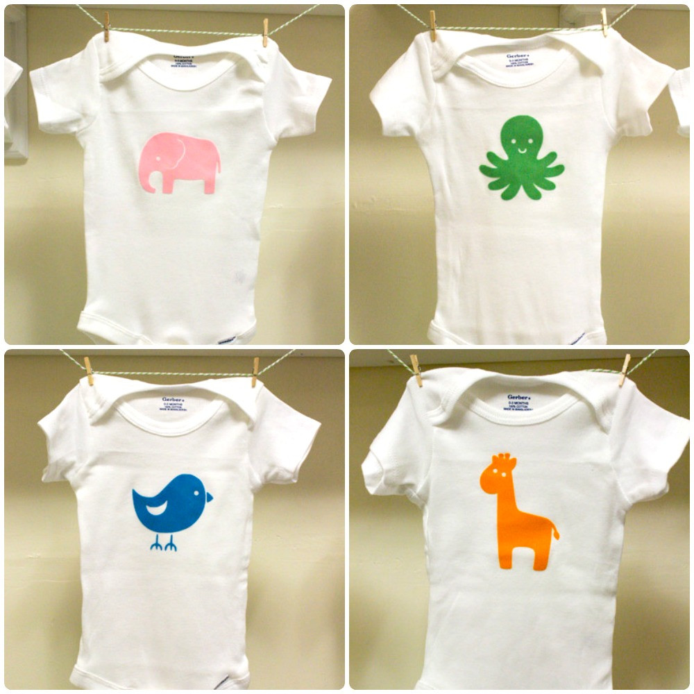 DIY Baby Onesies
 30 D I Y Baby esies for your Silhouette — the thinking