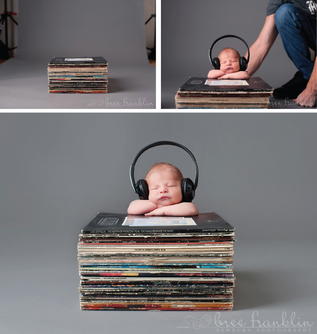 DIY Baby Photo Props
 dj newborn photo prop