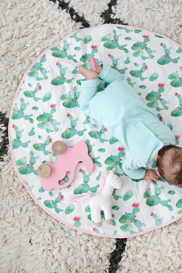 DIY Baby Play Mat
 Tutorial Round baby play mat – Sewing