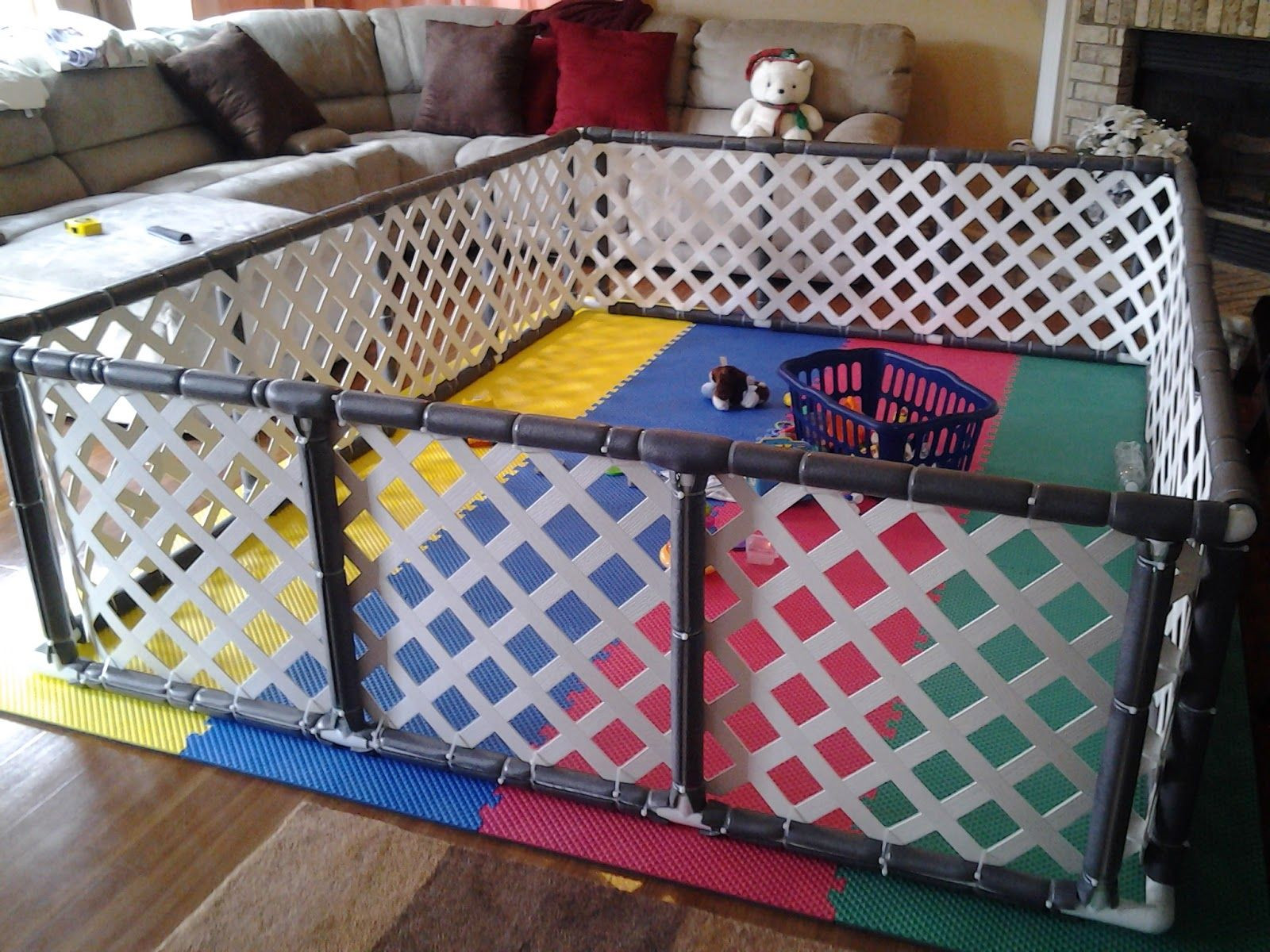 DIY Baby Play Yard
 I could have titled this post many things Finishing the