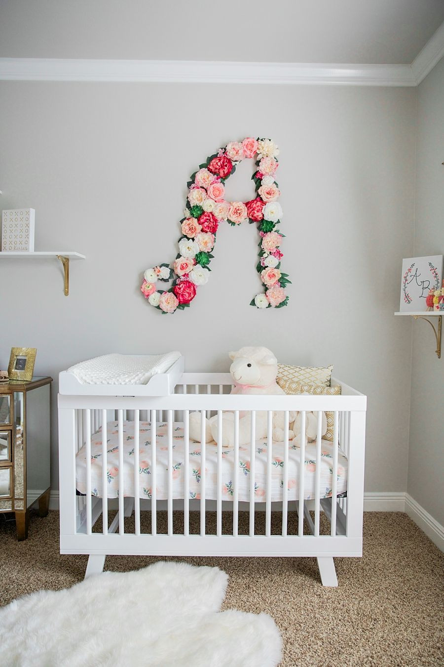 DIY Baby Room Ideas
 Baby girl nursery with floral wall