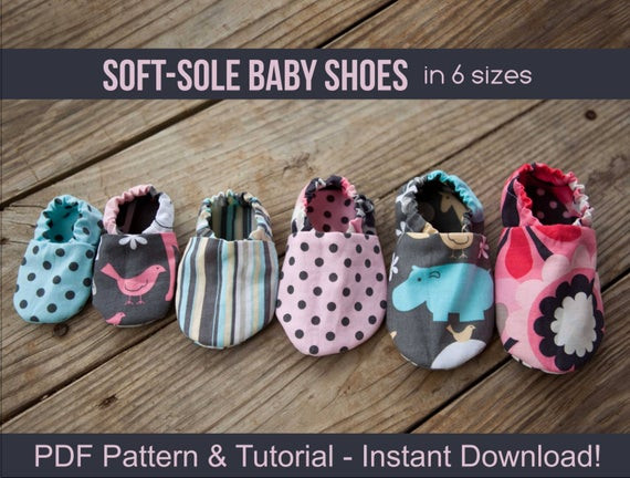 DIY Baby Shoe Pattern
 DIY Soft Sole Baby Shoes Baby Shoe Pattern PDF Sewing