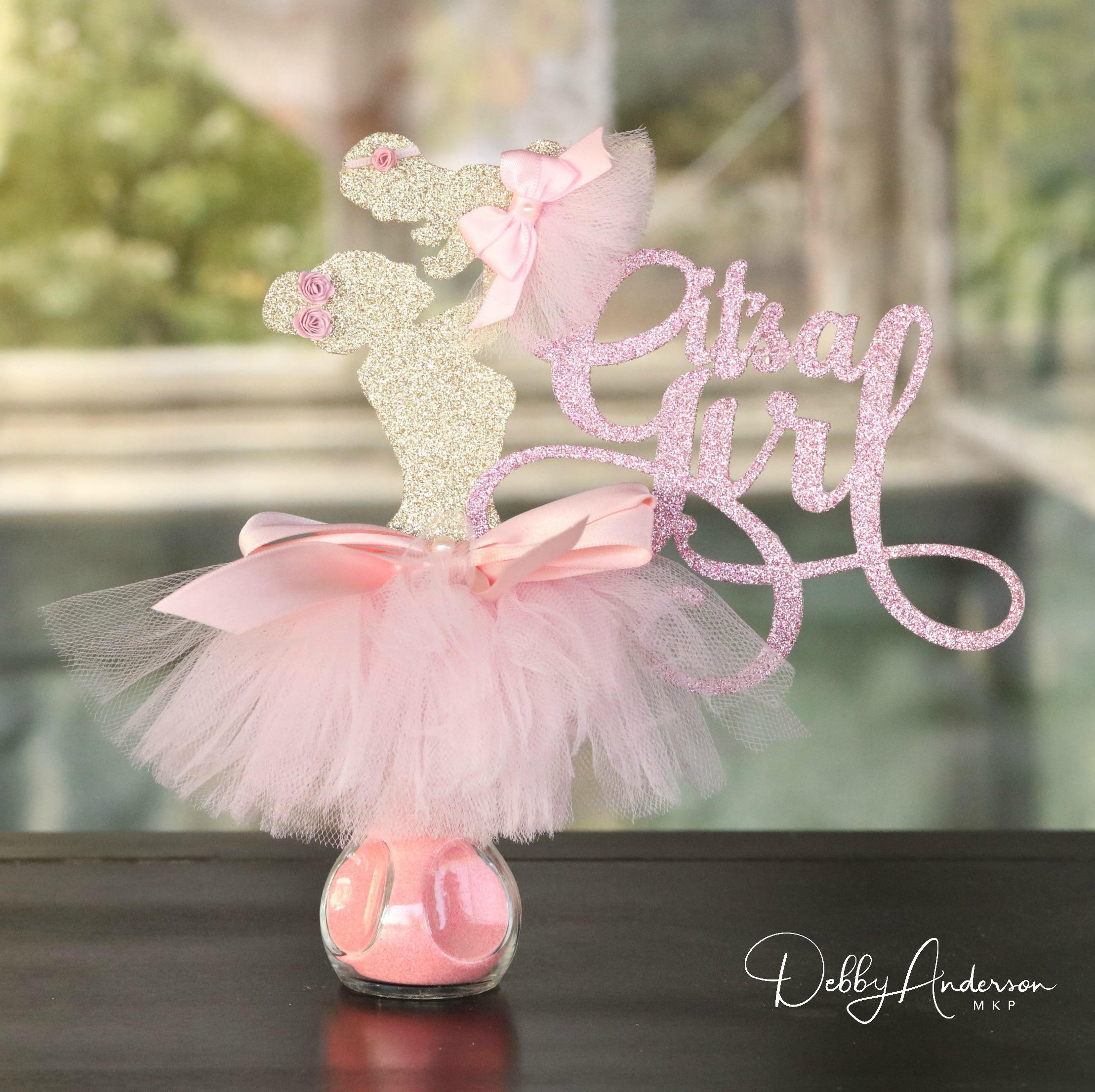 DIY Baby Shower Centerpieces For Girl
 It s A Girl Centerpiece Baby Shower Centerpiece Its A