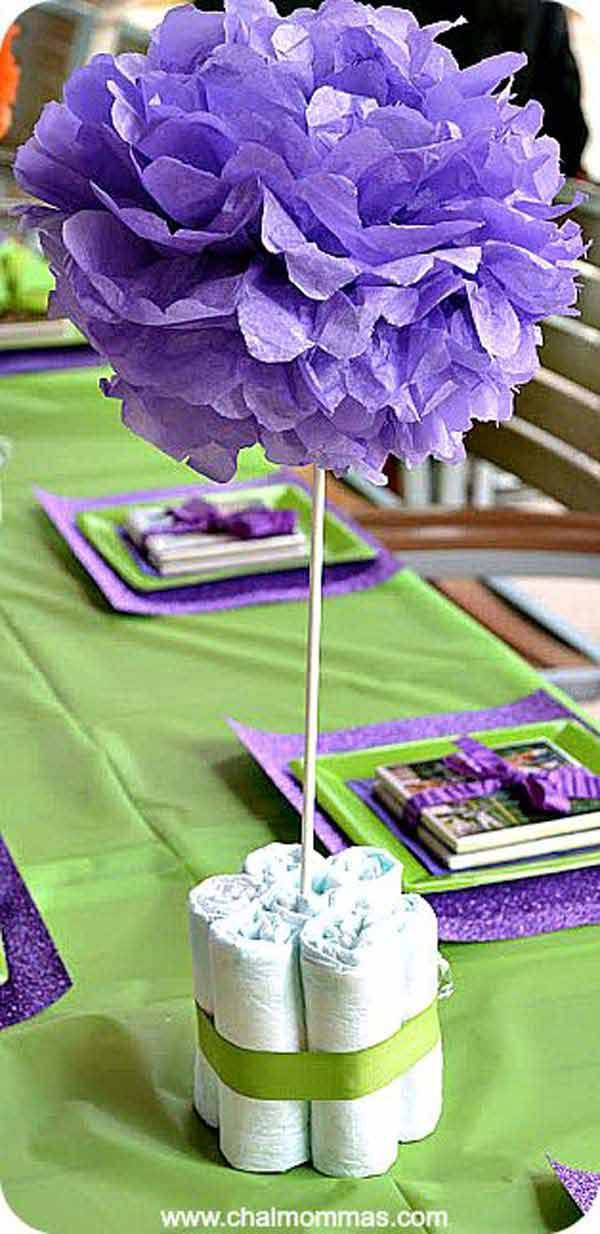 DIY Baby Shower Centerpieces
 22 Cute & Low Cost DIY Decorating Ideas for Baby Shower