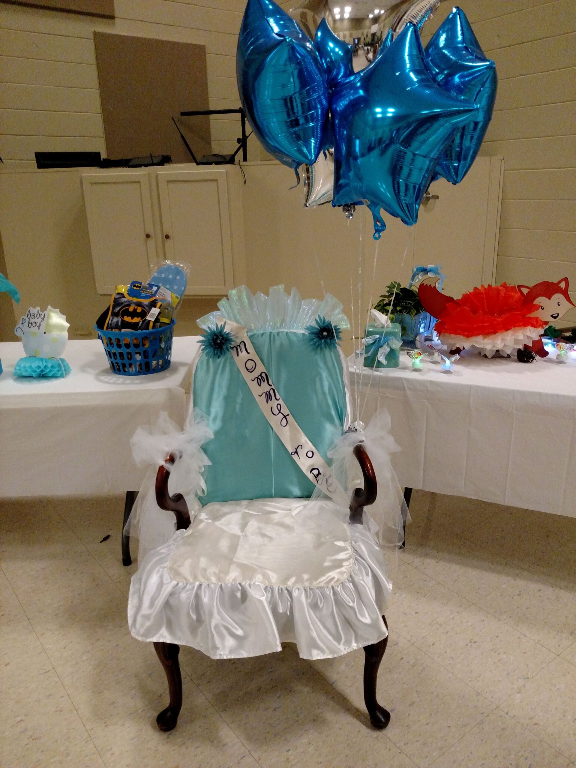 DIY Baby Shower Chair
 baby shower mommy to be chair diy blue baby boy chair