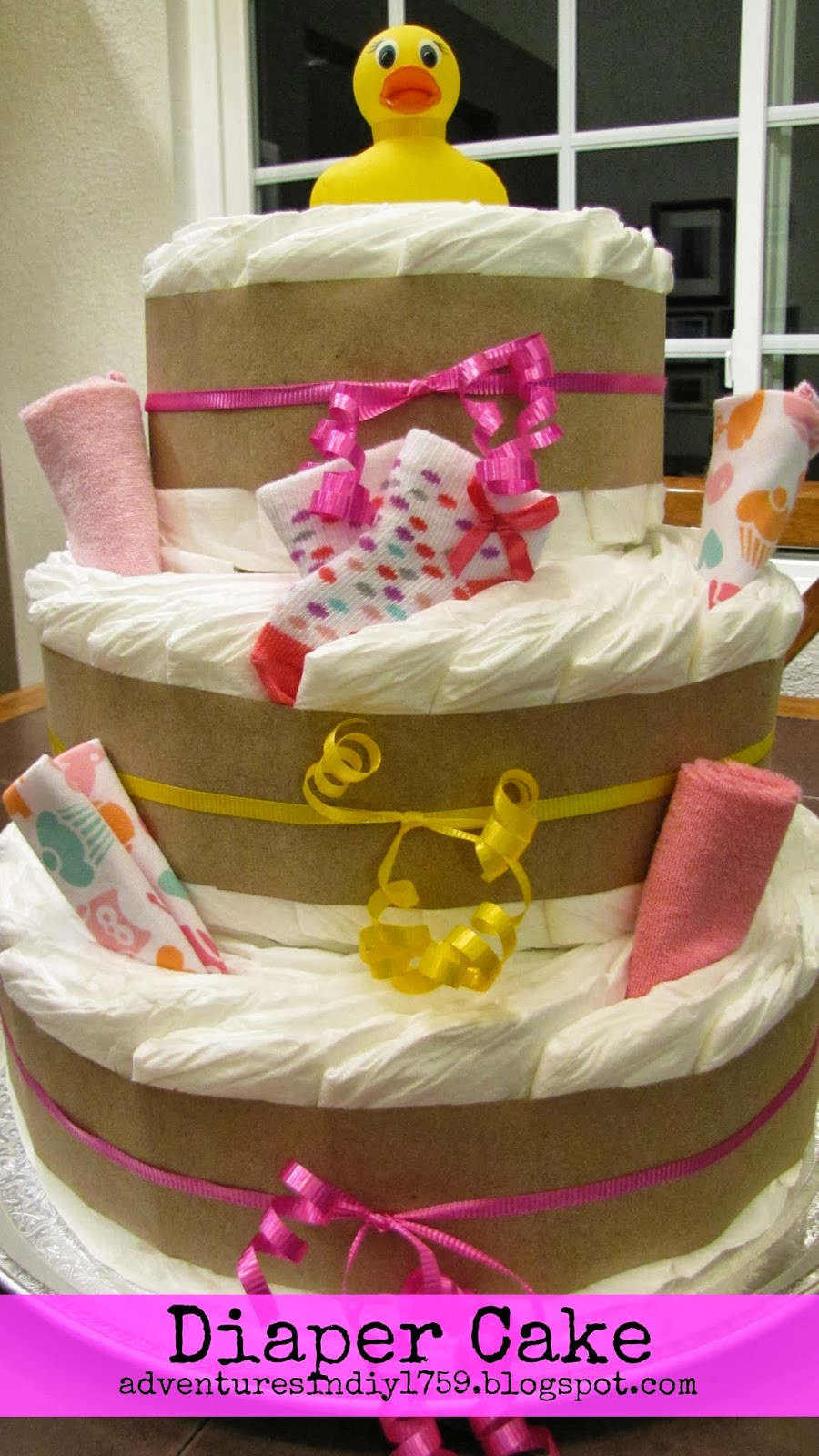 Diy Baby Shower Diaper Cake
 Adventures in DIY Baby Shower Diaper Cake