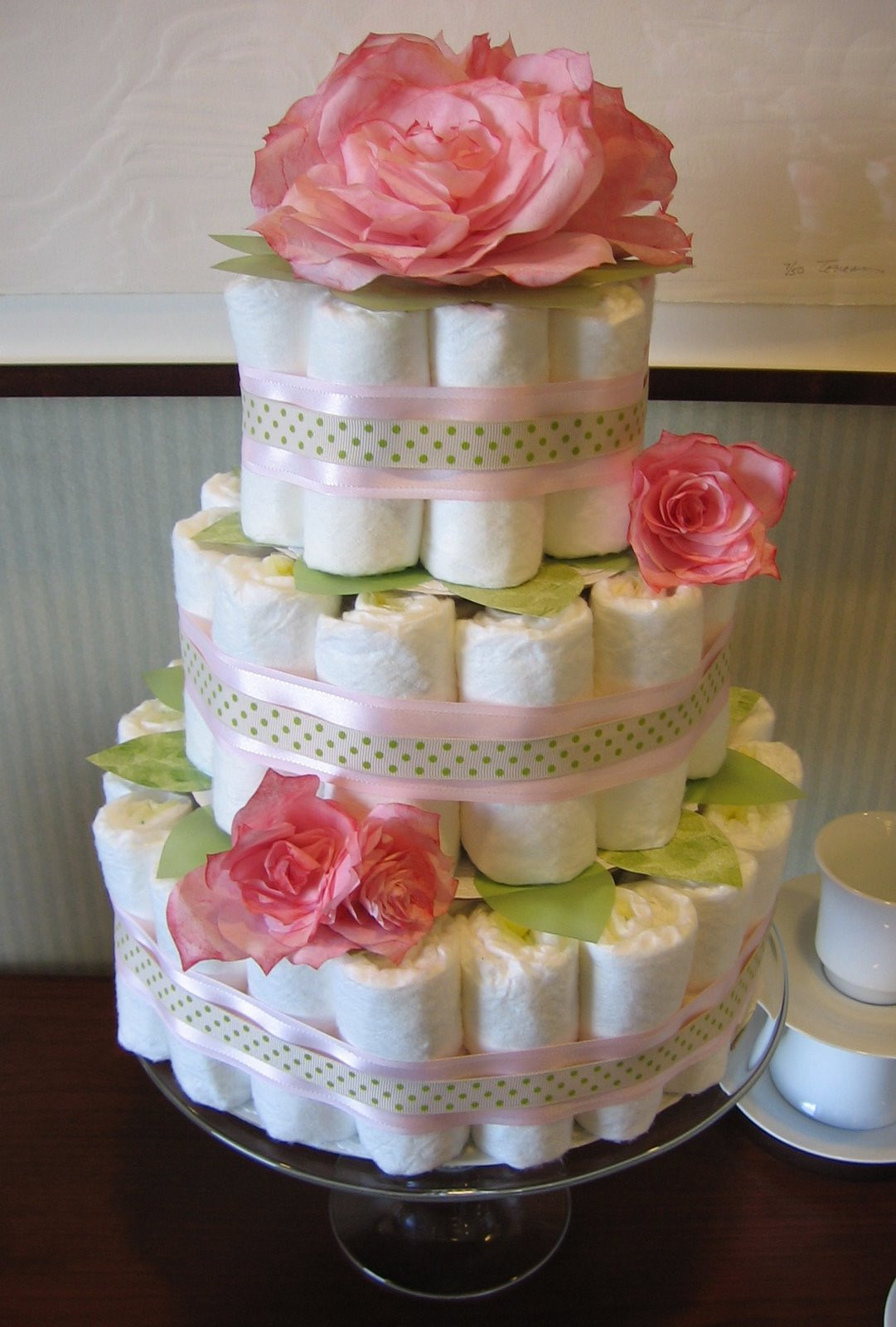 Diy Baby Shower Diaper Cake
 Frugal Home Design DIY Baby Shower Decor Ideas