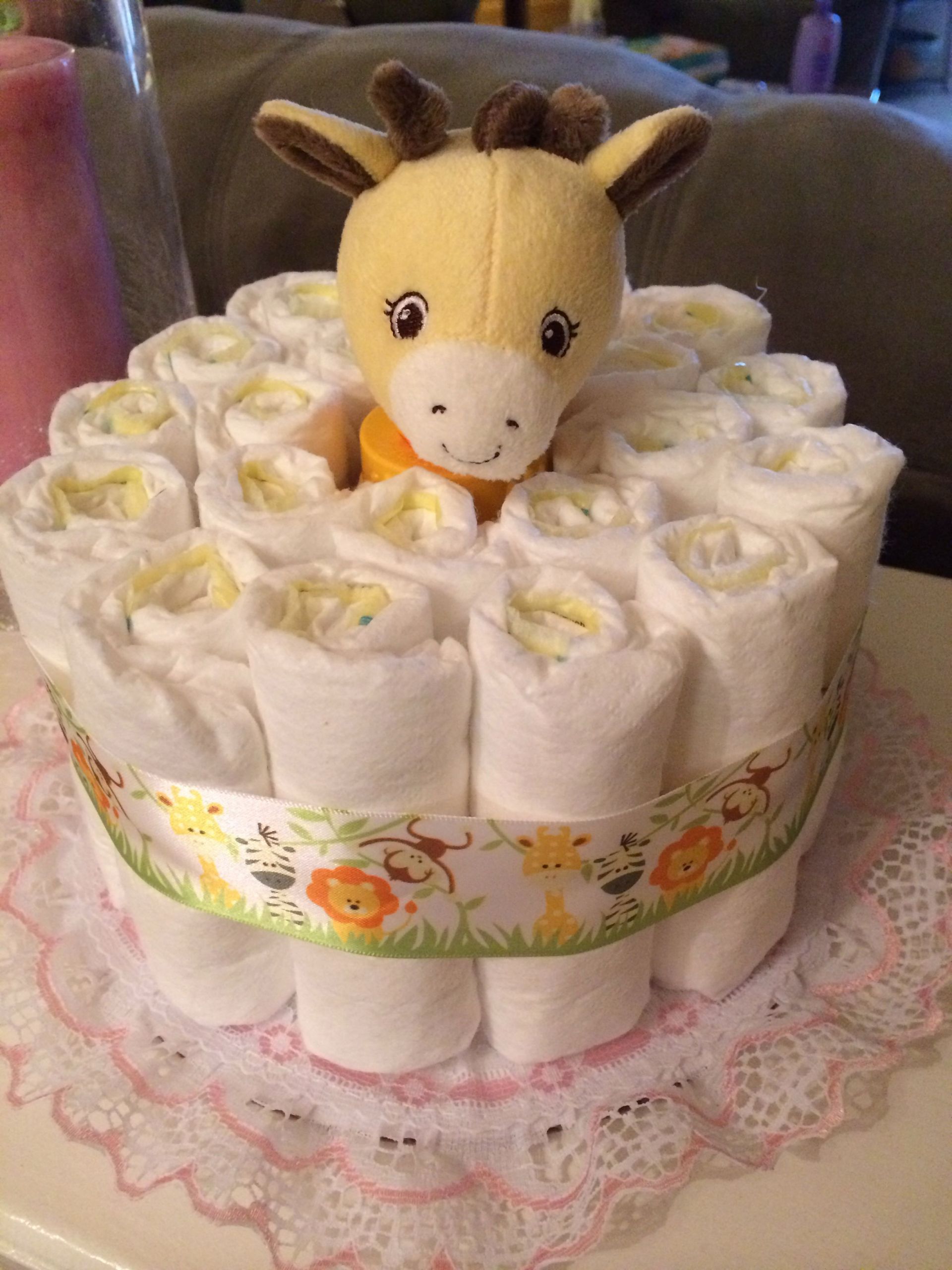 Diy Baby Shower Diaper Cake
 Small Diaper Cake