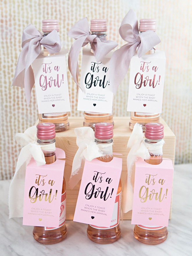 DIY Baby Shower Favor
 These DIY Baby Shower Mini Wine Favors Are Just TOO Cute