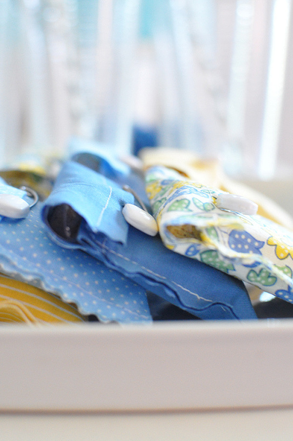 DIY Baby Shower Favor
 Bump Smitten DIY Shower Fabric Pouches