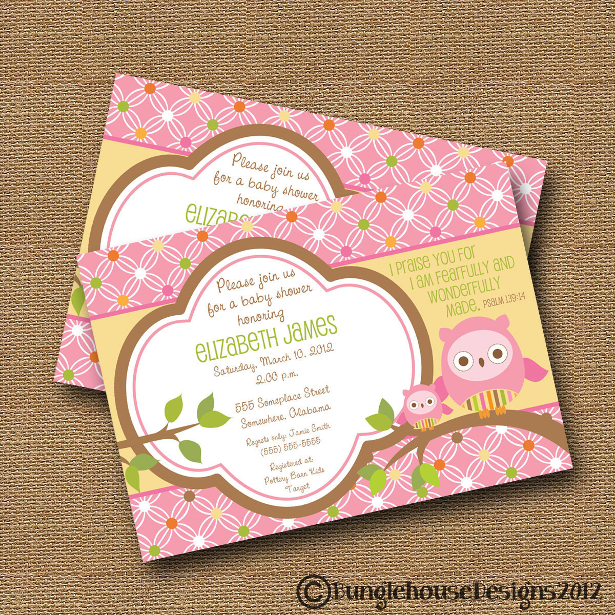 Diy Baby Shower Invitations
 Owl Baby Shower Invitation DIY PRINTABLE Baby Girl Christian