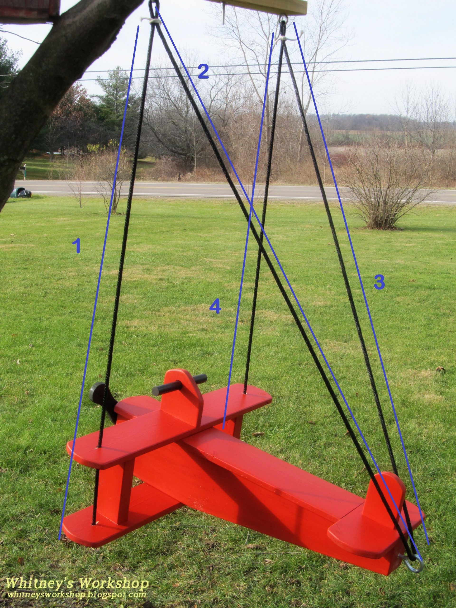 DIY Baby Swing Frame
 Child s Airplane Swing