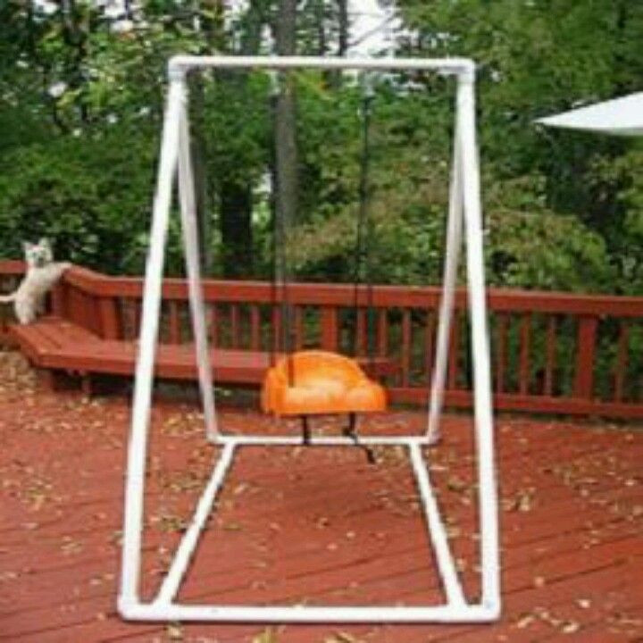 DIY Baby Swing Frame
 PVC pipe frame for baby swing Great if u don t have trees