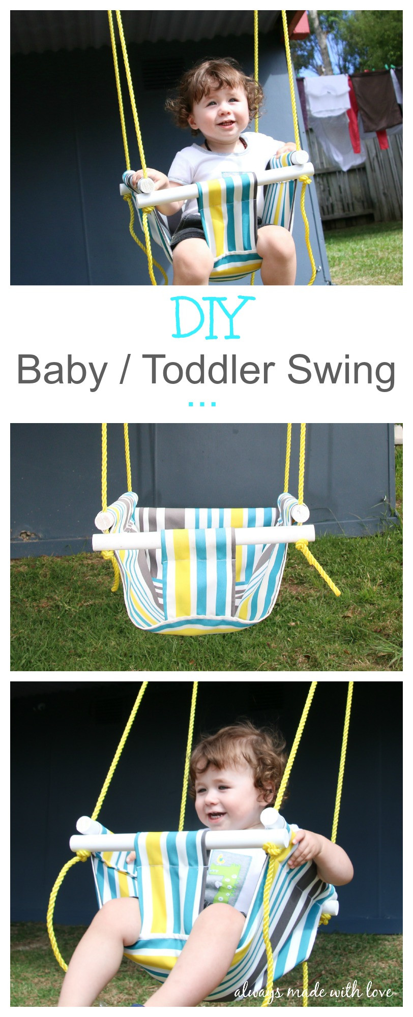 DIY Baby Swing
 DIY Baby Toddler Swing Always Made With Love