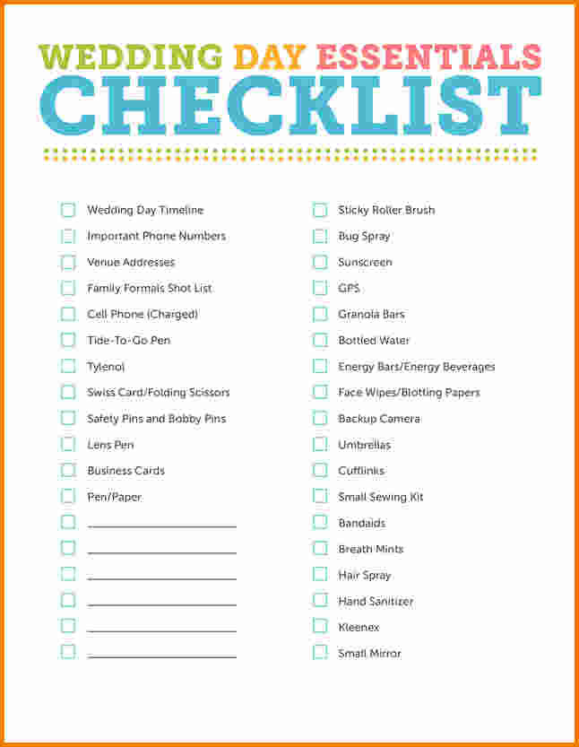 DIY Backyard Wedding Checklist
 Backyard Wedding Checklist