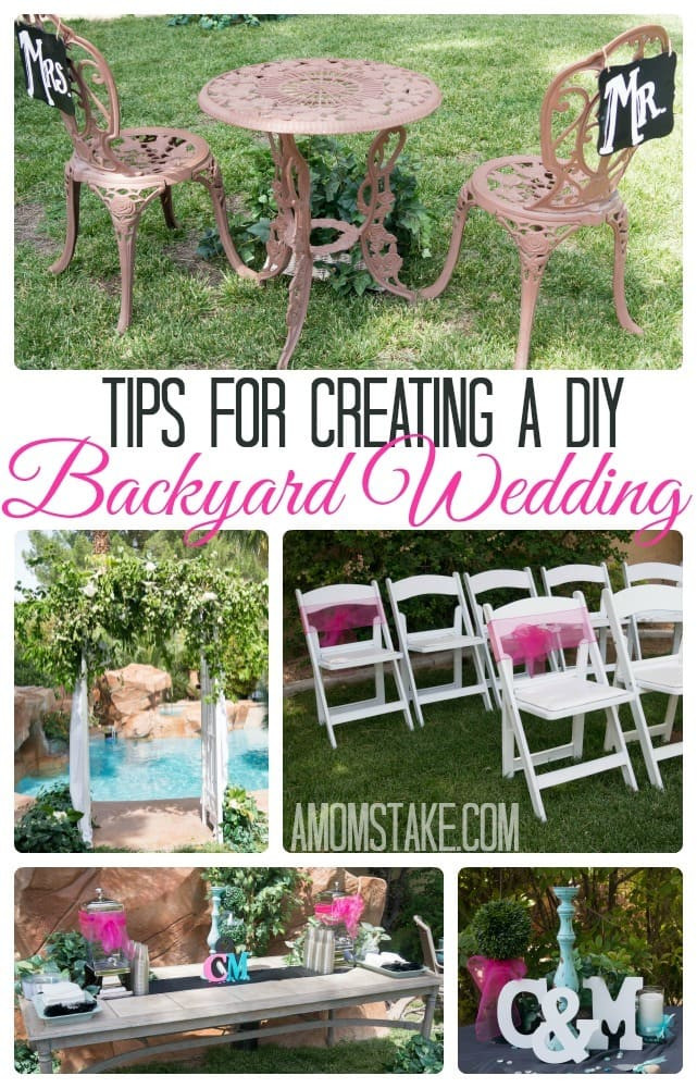 DIY Backyard Wedding
 Tips for a DIY Backyard Wedding A Mom s Take