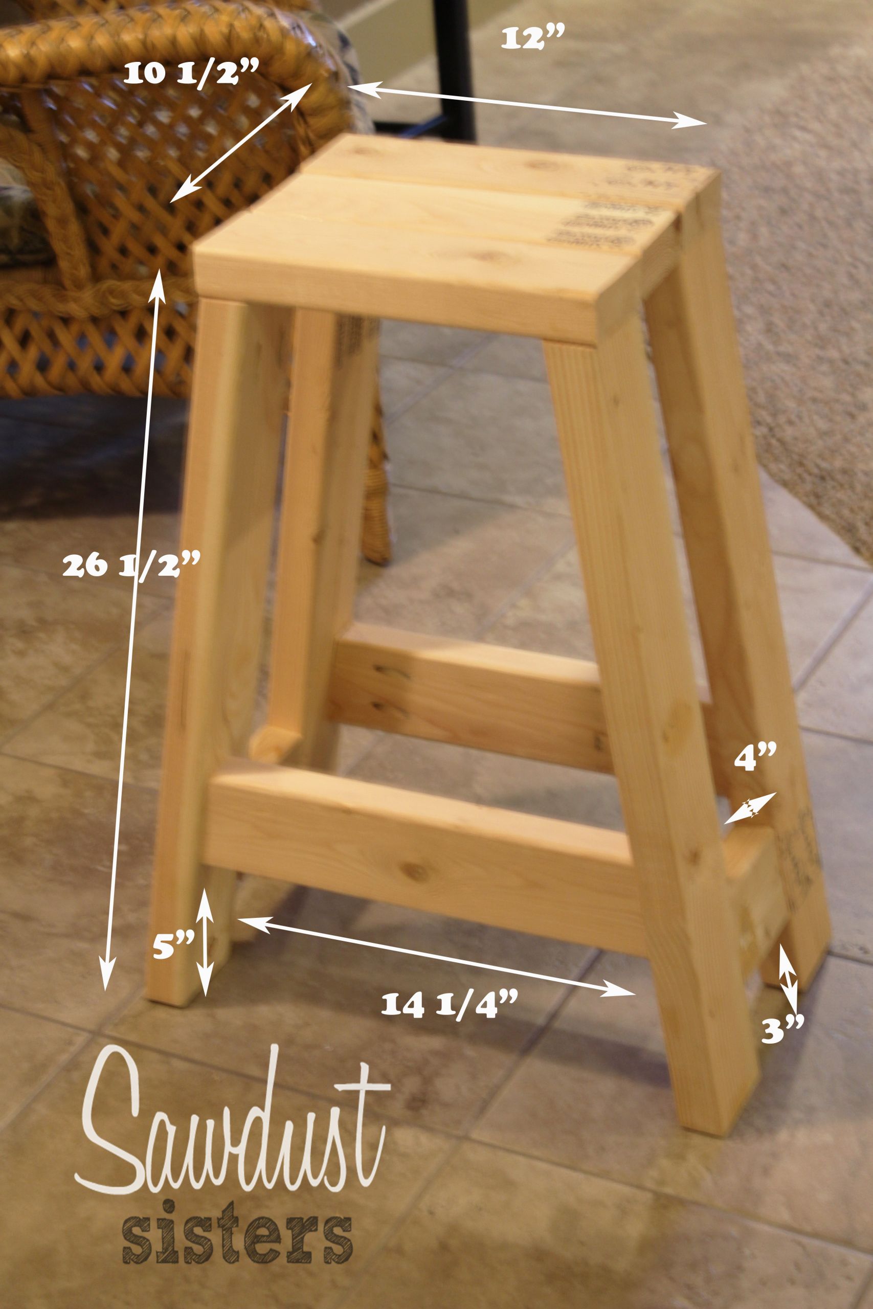DIY Bar Stools Plans
 Build a Barstool Using ly 2x4s Sawdust Sisters