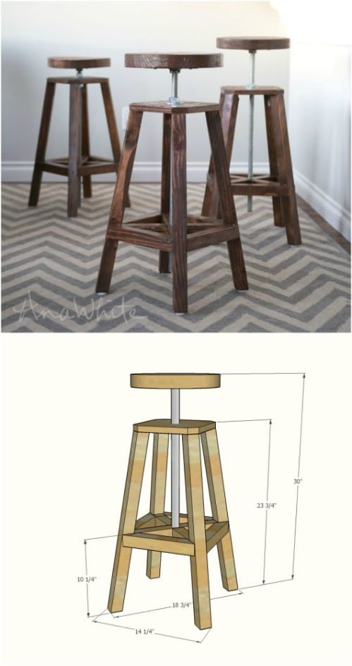 DIY Bar Stools Plans
 15 Gorgeous DIY Barstools That Add fortable Style To