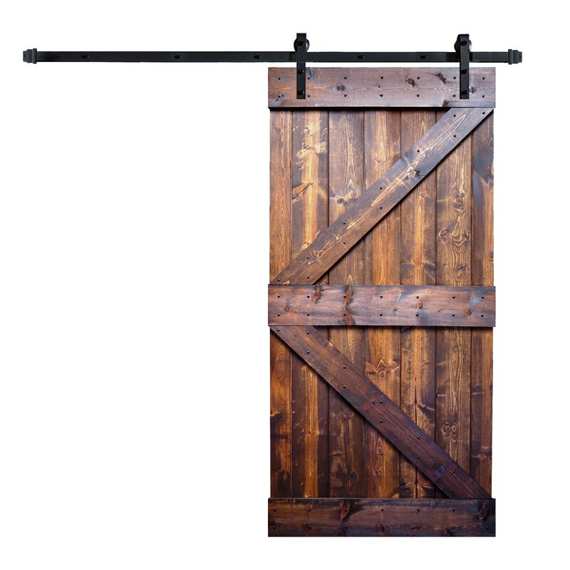 DIY Barn Door Kit
 WELLHOME Paneled Wood Painted K Series DIY Barn Door with