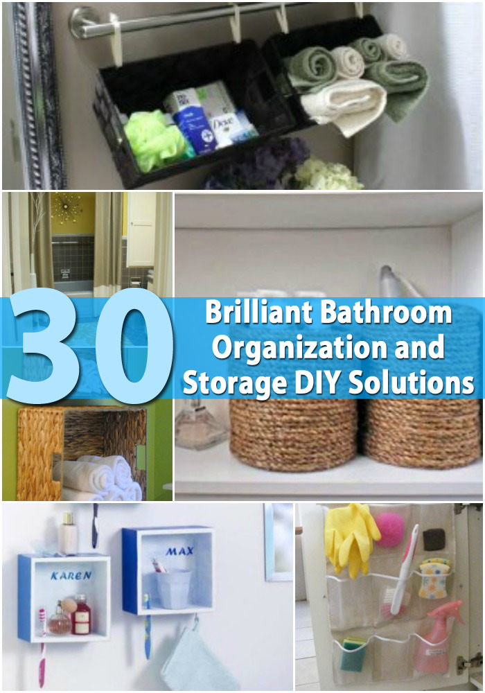 DIY Bathroom Organization
 30 Brilliant Bathroom Organization and Storage DIY
