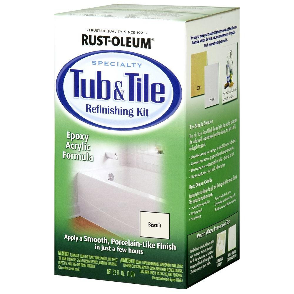 DIY Bathtub Refinishing Kit Reviews
 Rust Oleum Specialty 1 qt Biscuit Tub and Tile