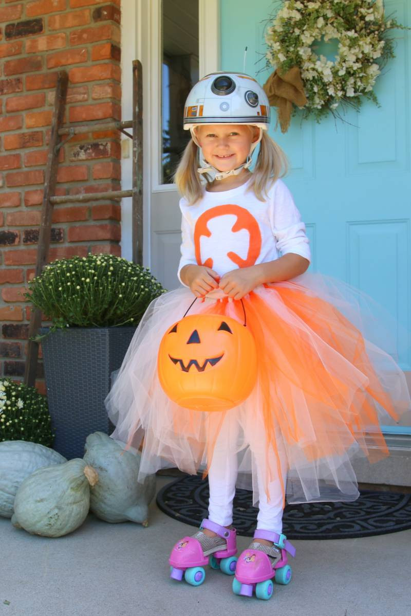 DIY Bb8 Costume
 No Sew Star Wars BB 8 Costume for Girls