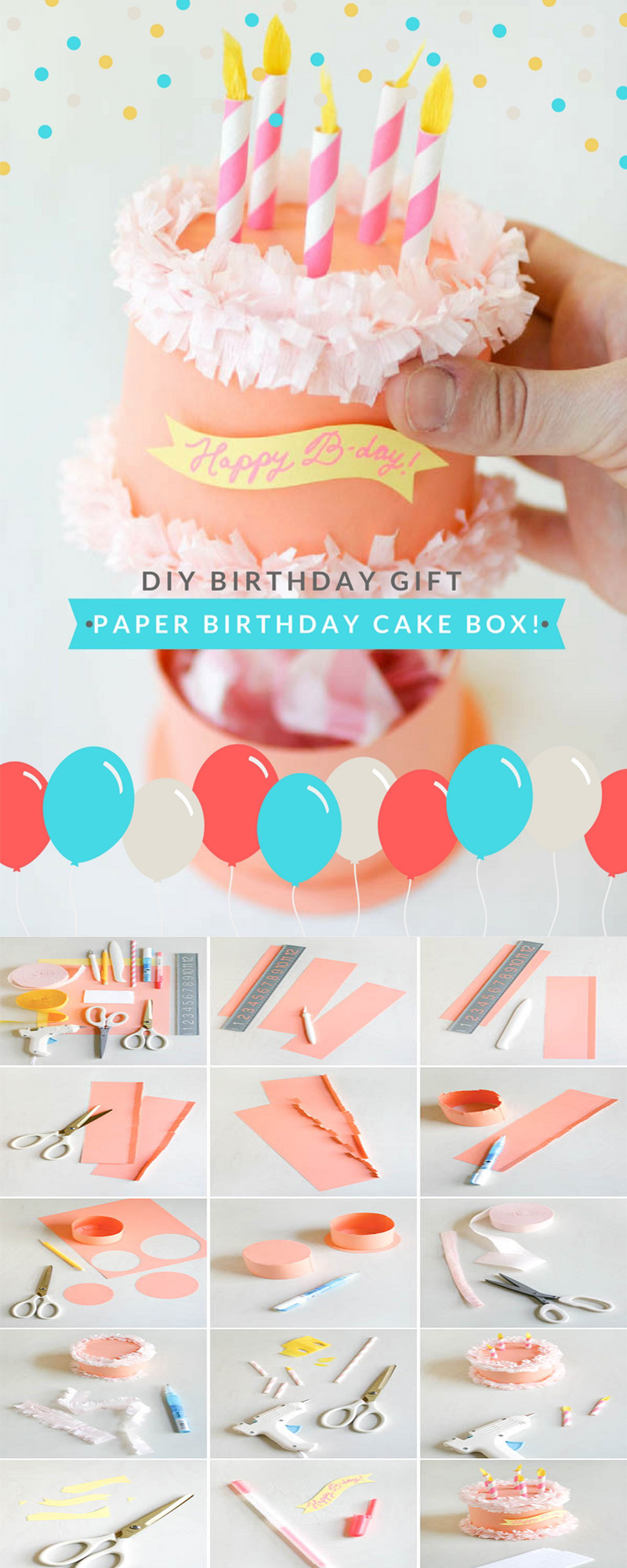 DIY Bday Gift Ideas
 DIY Gift Ideas for Your Boyfriend Paper Birthday Cake Box